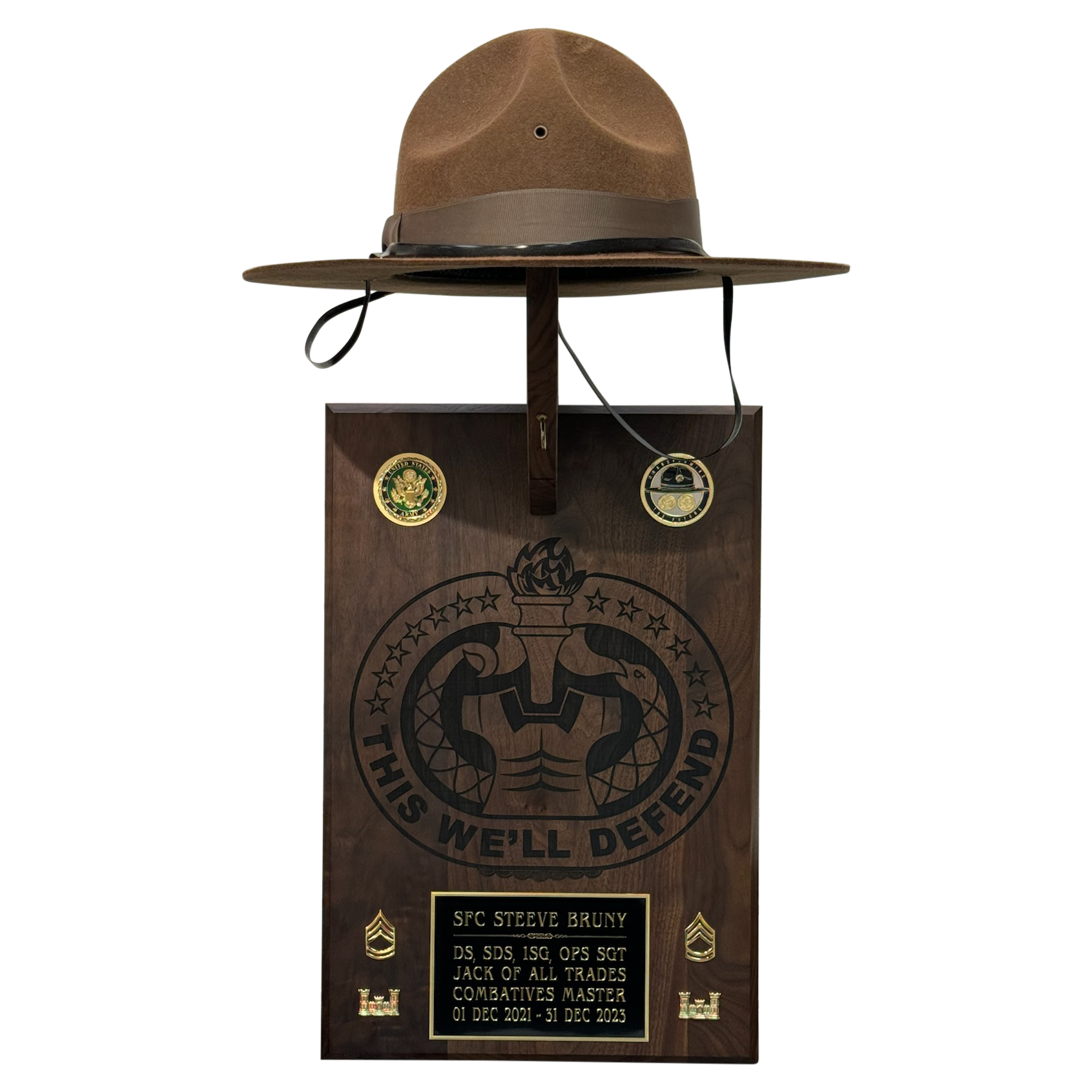 Drill Sergeant Hat Wall Mount